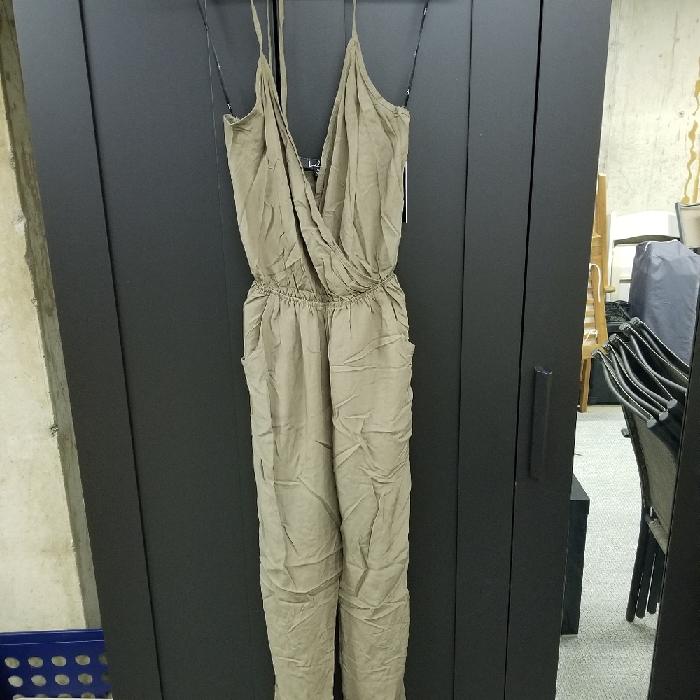 Olive colored jumpsuit